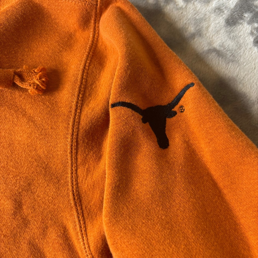Texas Longhorns Orange Full Zip Hoodie Sweatshirt Mens XL University of Texas - Picture 8 of 14